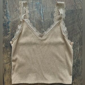 American Eagle Brown Lace Tank Top